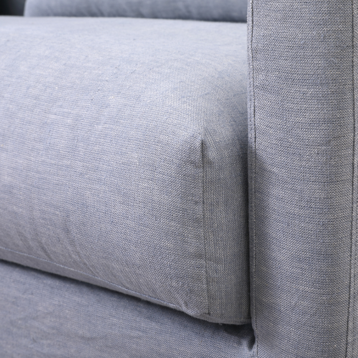 Coastal Hamptons slipcover lounge linen