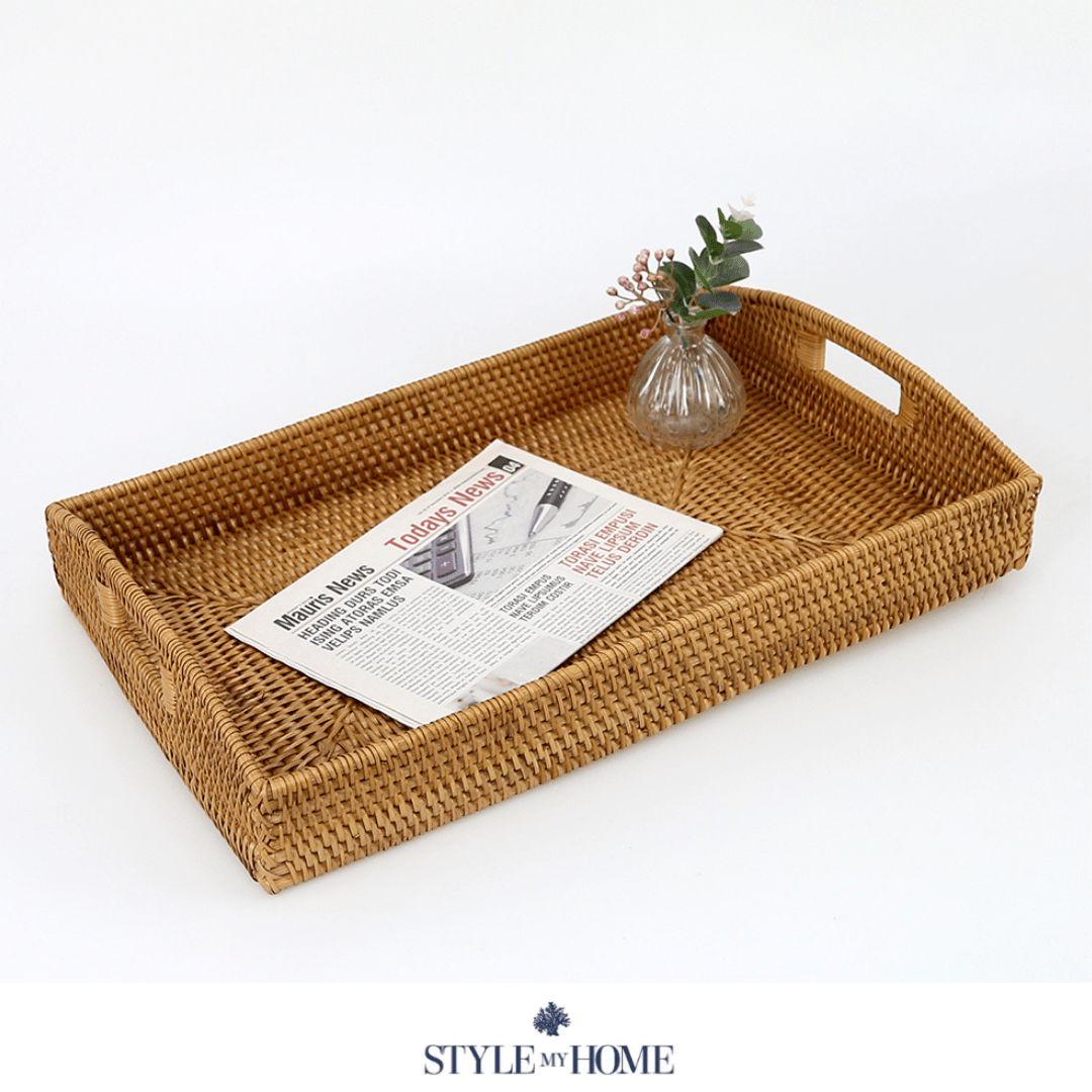 Morning Natural Rattan Tray Rectangle