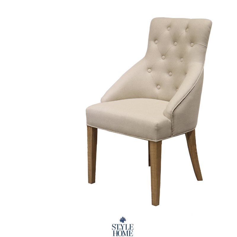 Leopold Upholstered Linen Dining Chair