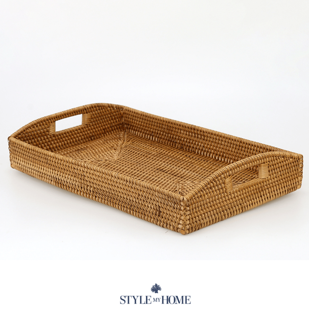 Morning Natural Rattan Tray Rectangle