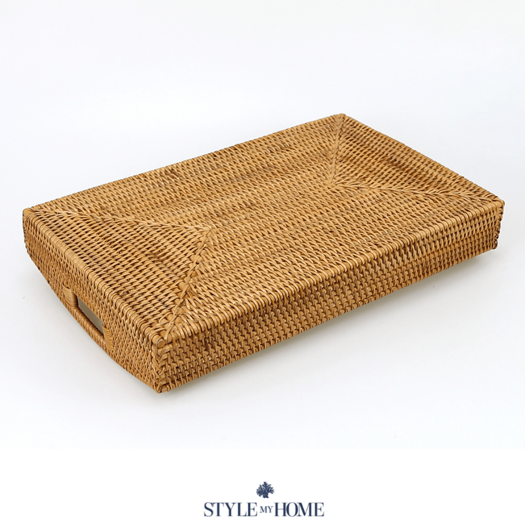 Morning Natural Rattan Tray Rectangle