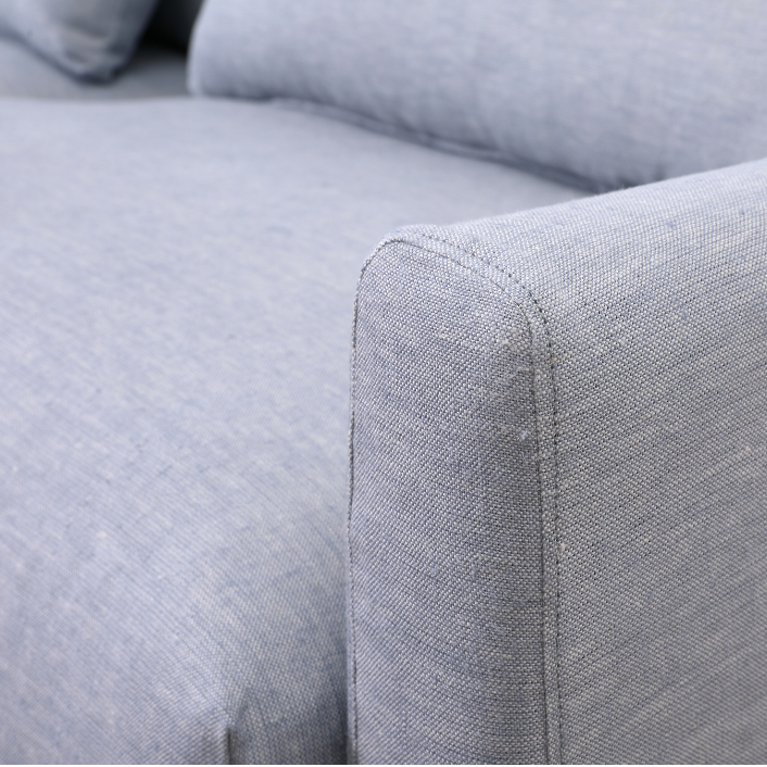 Coastal Hamptons slipcover lounge linen