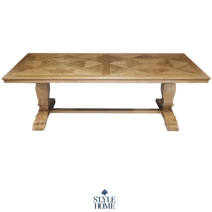 Kensington Parquetry Natural Oak Dining Table