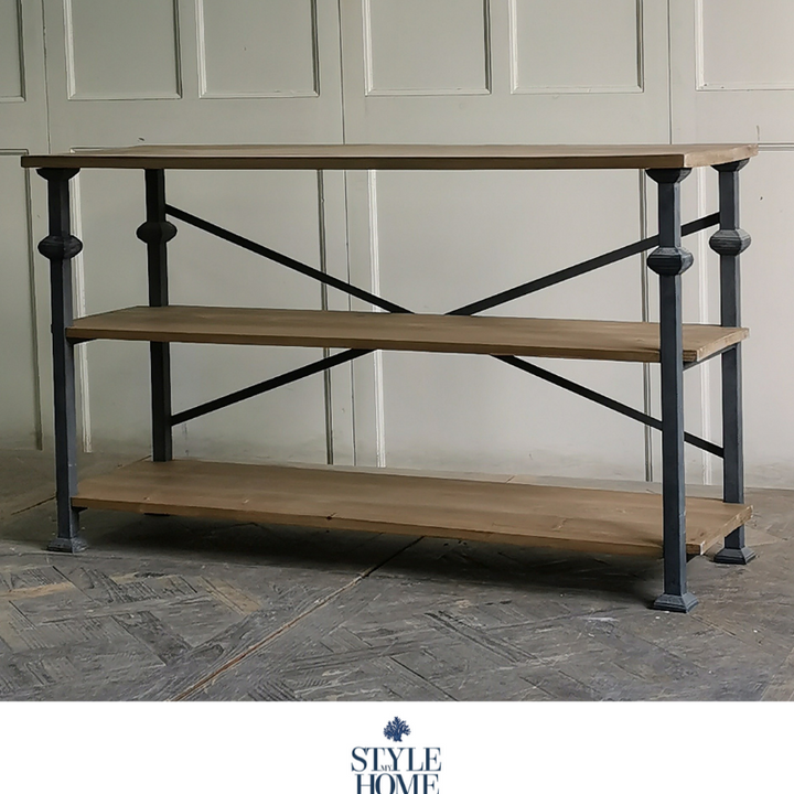 ex floor 'Jackson' Recycled Wood & Iron Console Table