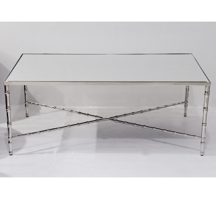 Bamboo Nickel Rectangular Coffee Table