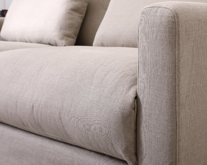 Coastal Hamptons linen slipcover sofa modern