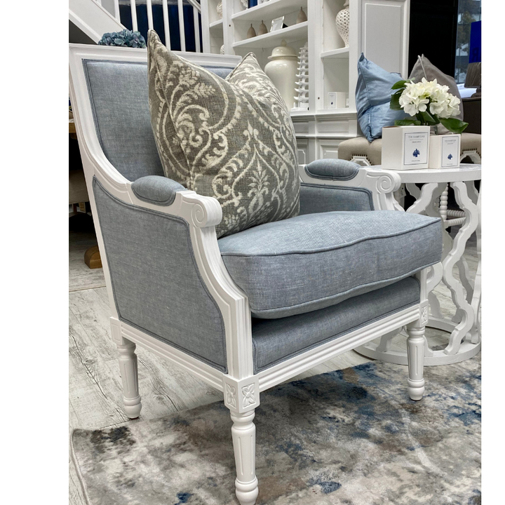 Traditional Hamptons french provincial armchair