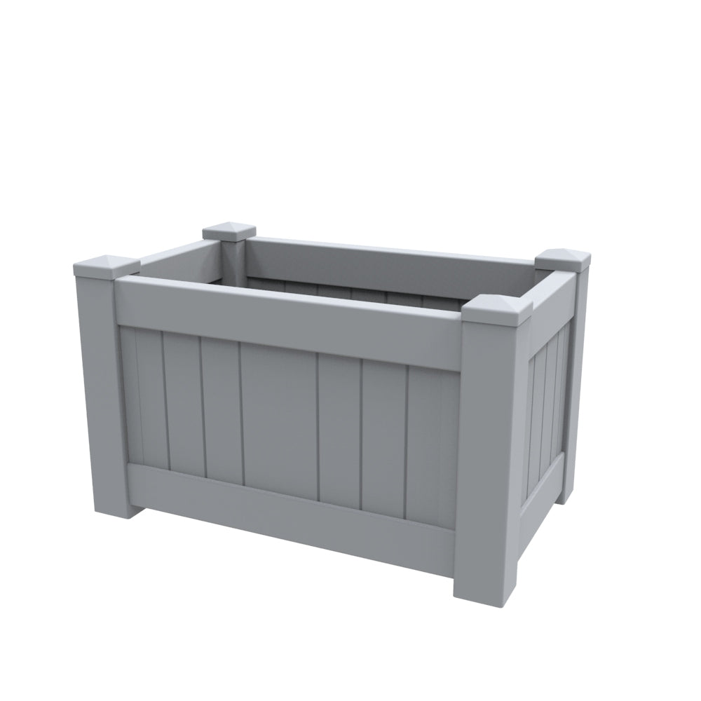 Hamptons Outdoor Rectangular Pvc Planter Box - Dove Grey