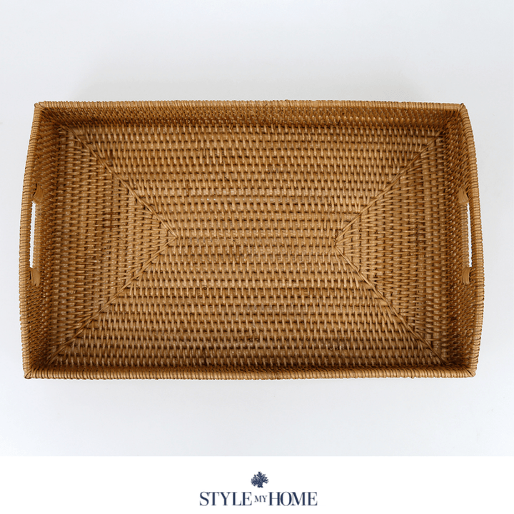 Morning Natural Rattan Tray Rectangle