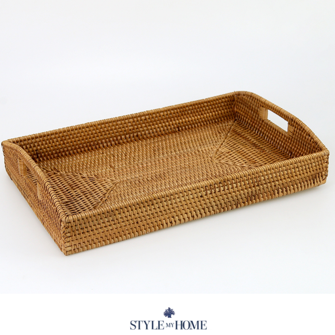 Morning Natural Rattan Tray Rectangle