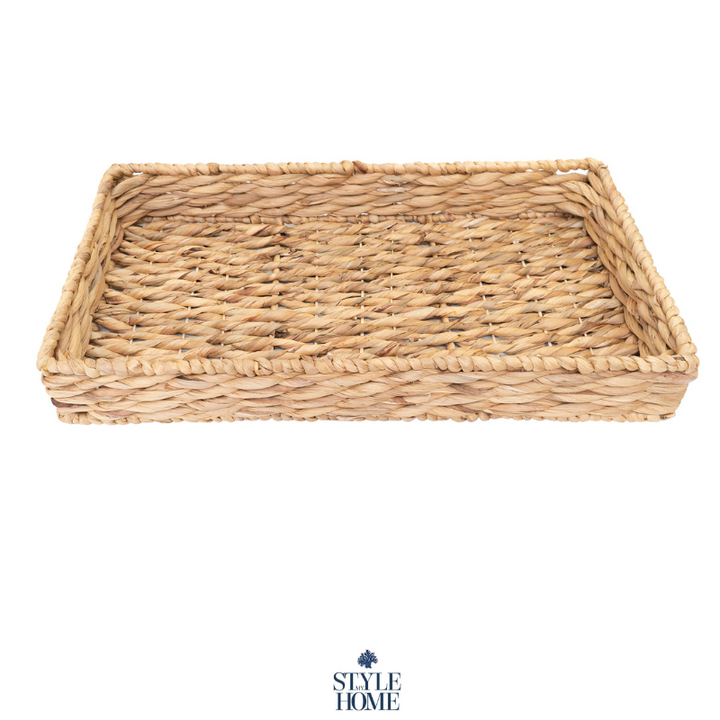 Water Hyacinth Rattan Tray Rectangle