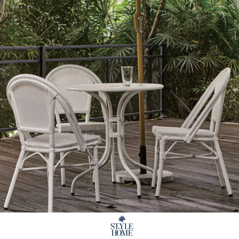 Bistro Outdoor White Dining Chair