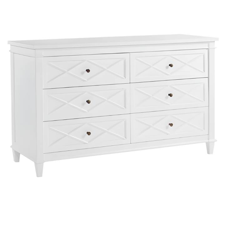 Hamptons 6 drawer chest 