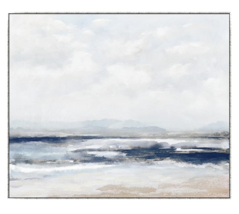 Ocean Breeze Canvas In Antique Silver Frame