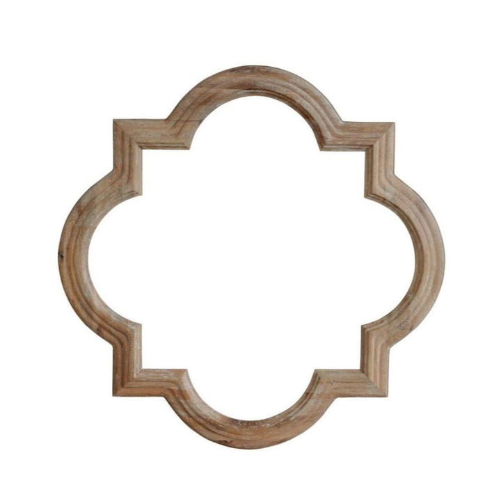 Quatrefoil Wood Mirror 90cm