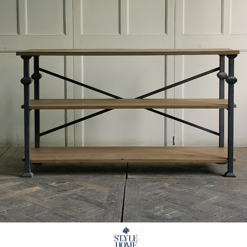 ex floor 'Jackson' Recycled Wood & Iron Console Table