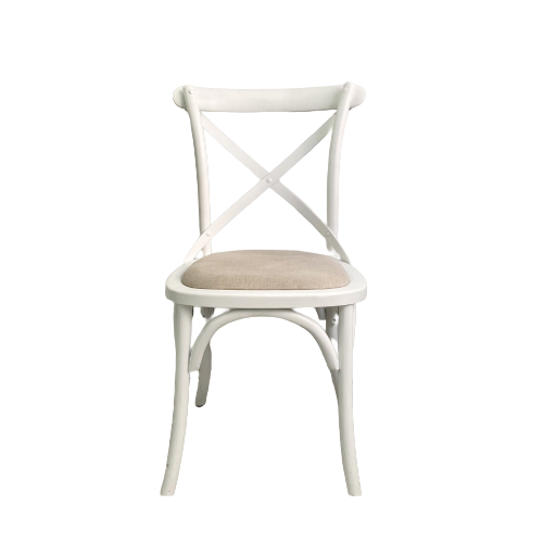 Carter Cross-back Chair With Linen Seat