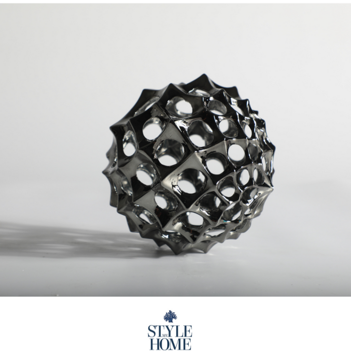 Sphere Tin Alloy Decorative Sculpture