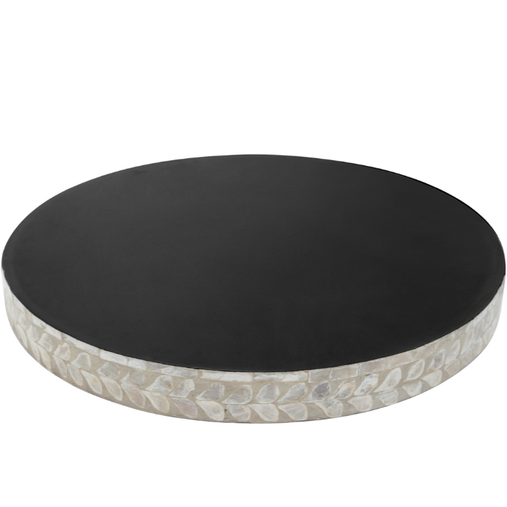 Vine Round Mother Of Pearl Tray- Neutral