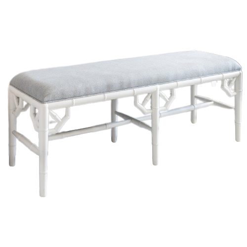 Raffles Linen Upholstered Oak Bench Seat