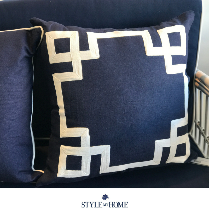 Cross Cushion - Navy 50x50cm