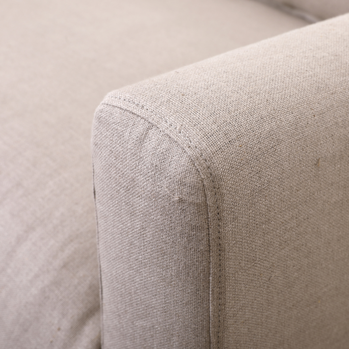 Coastal Hamptons linen slipcover sofa modern