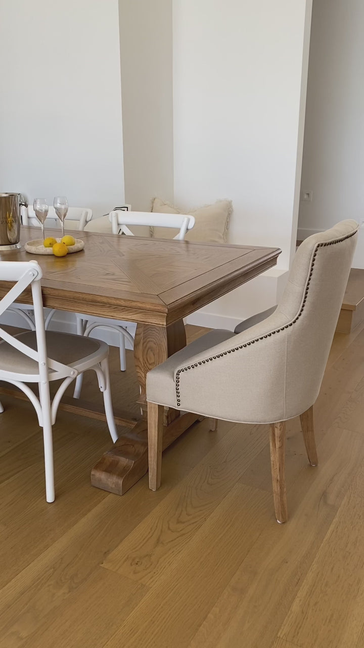 Kensington Parquetry Natural Oak Dining Table