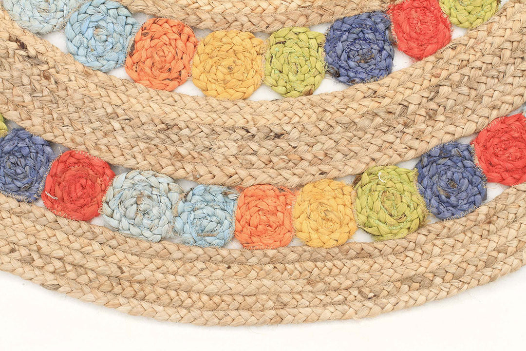 Little Miss Daisy Jute Round Rug