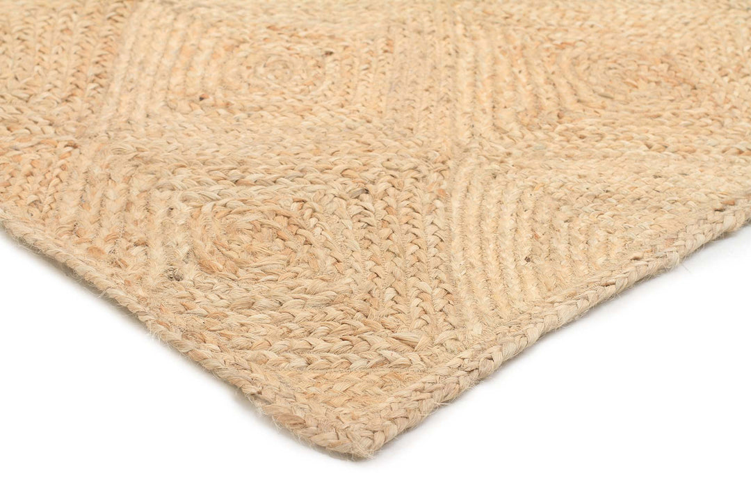 Round Jute Natural Rug Charcoal