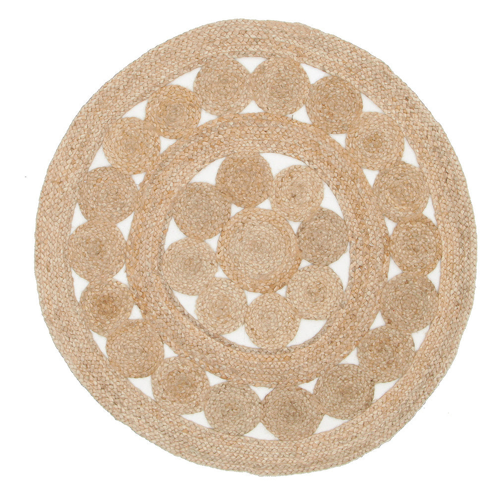 Natural Daisy Jute Round Rug