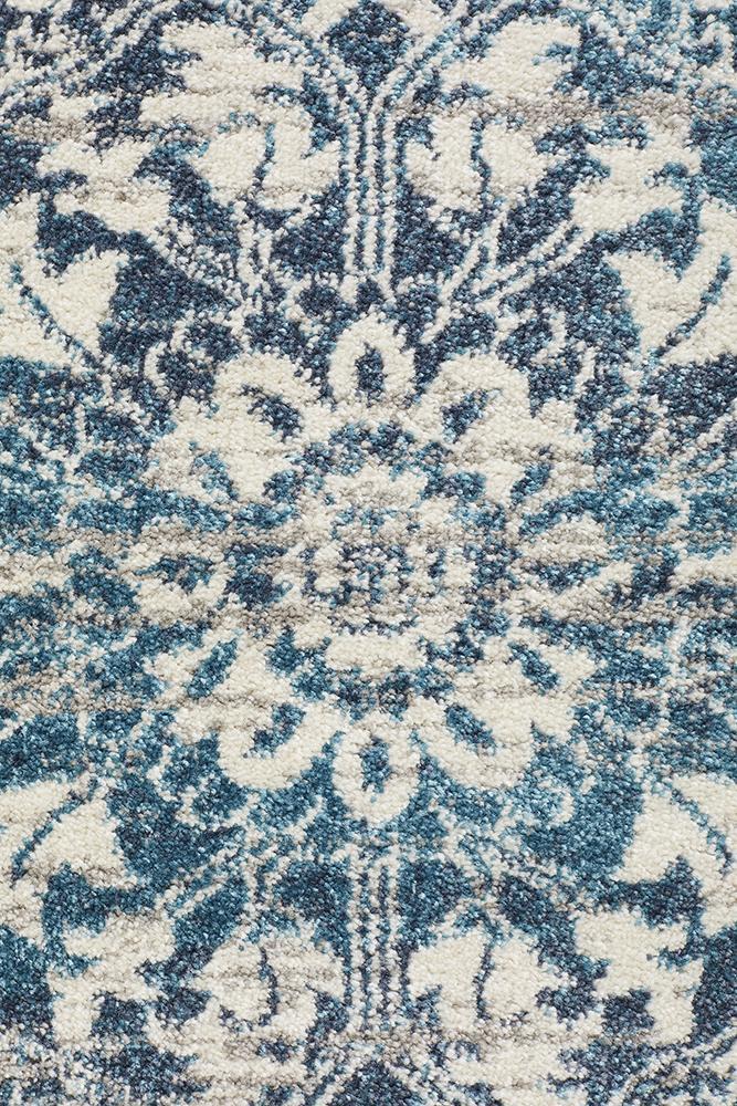 Babylon 207 Blue Round Rug