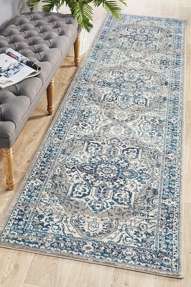 Babylon 207 Blue Runner Rug