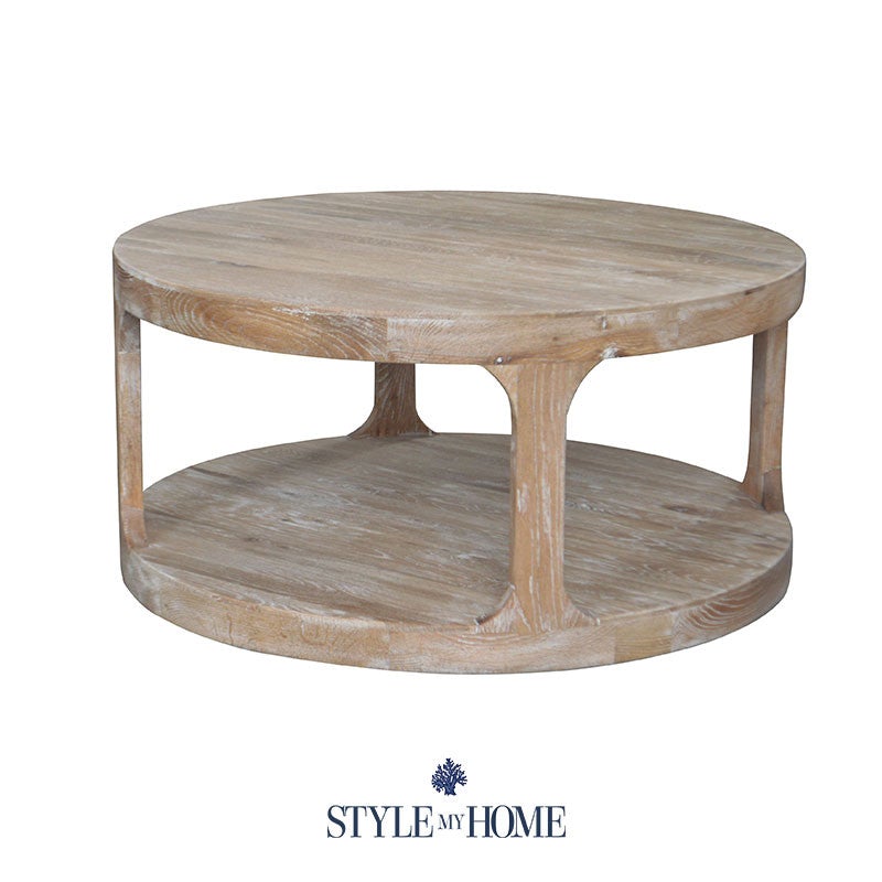 MILLA Whitewash Round Coffee Table Style My Home Sydney Australia Hamptons French Country Coastal