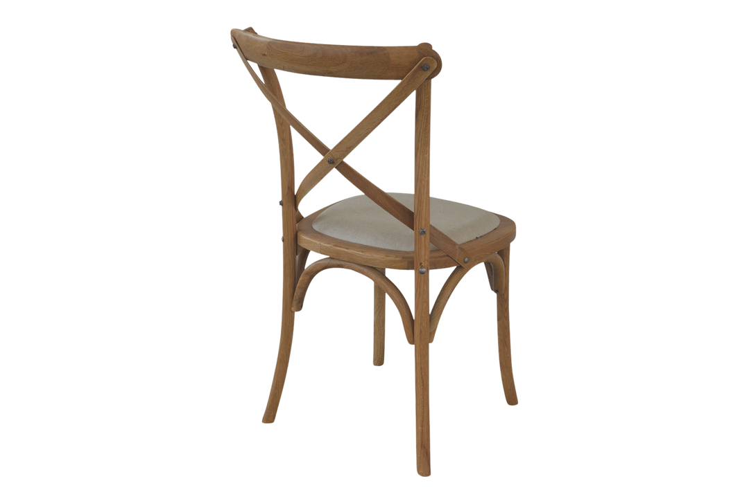 Carter Cross-back Chair With Linen Seat