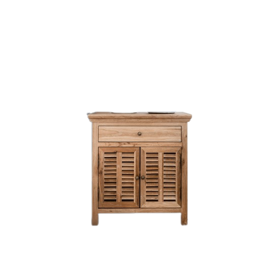 Plantation Medium Louvre Bedside Table