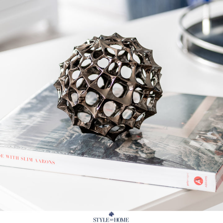 Sphere Tin Alloy Decorative Sculpture