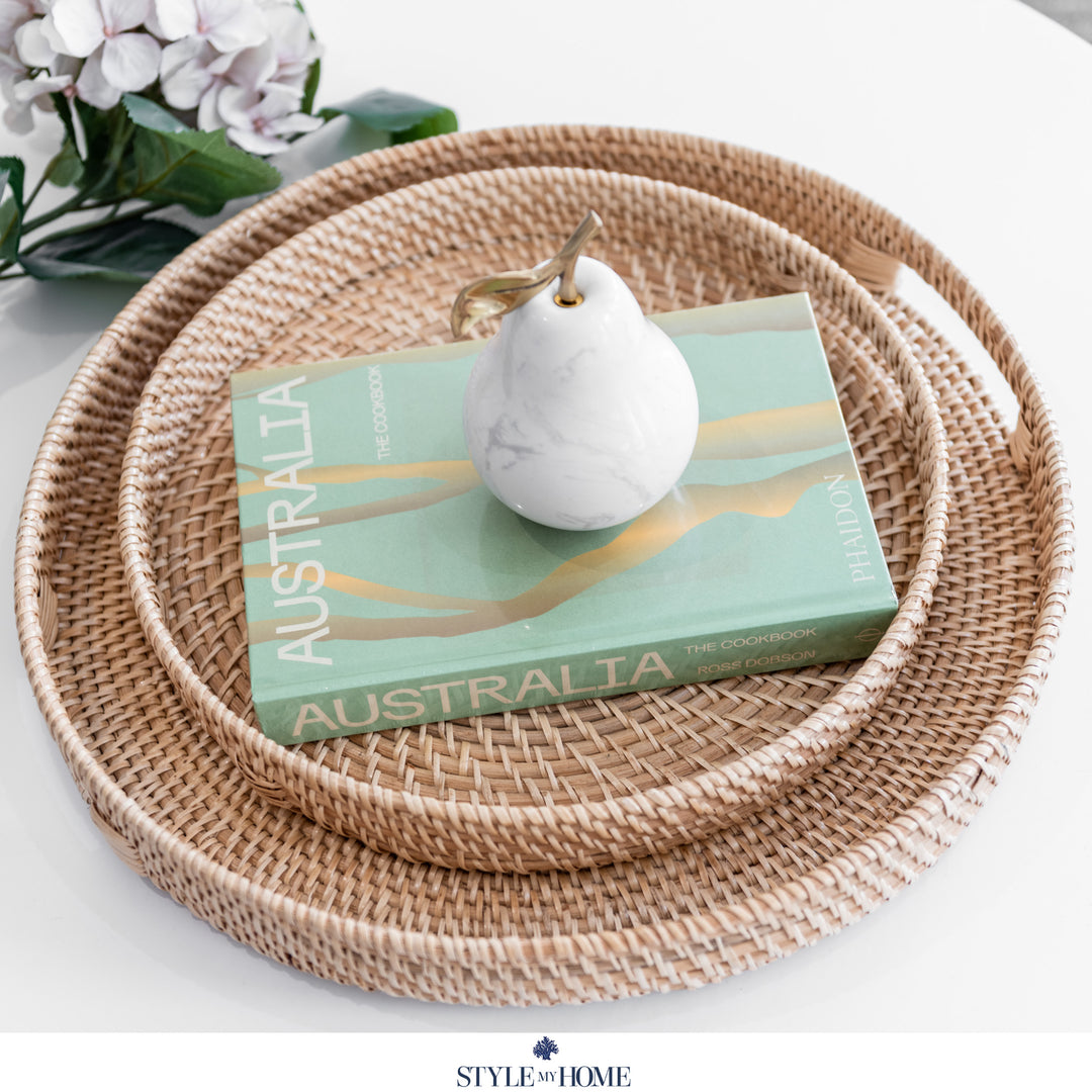 Morning Natural Rattan Tray Round