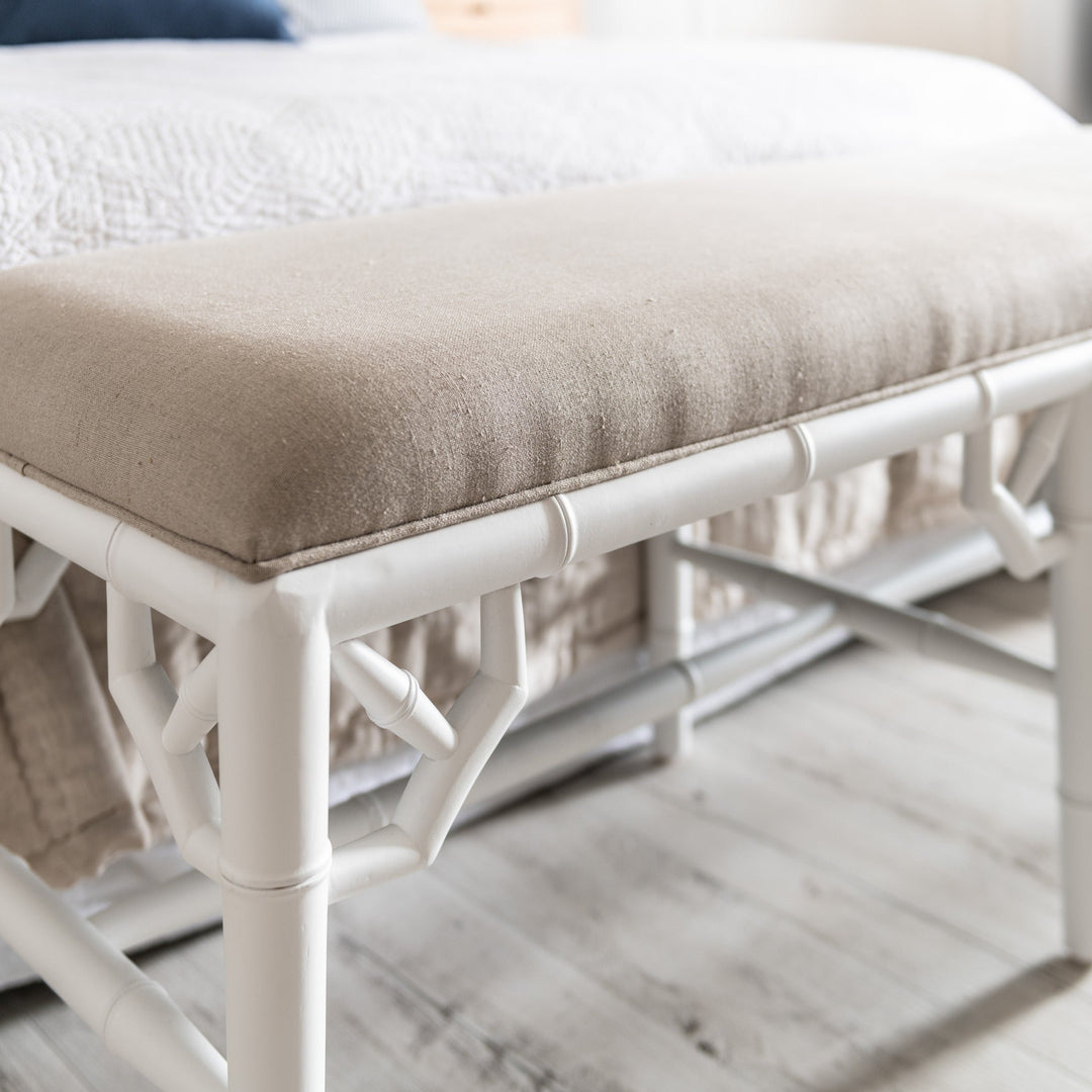 bed bench linen & wood hamptons