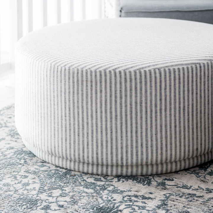 Justine Upholstered Round Large Ottoman