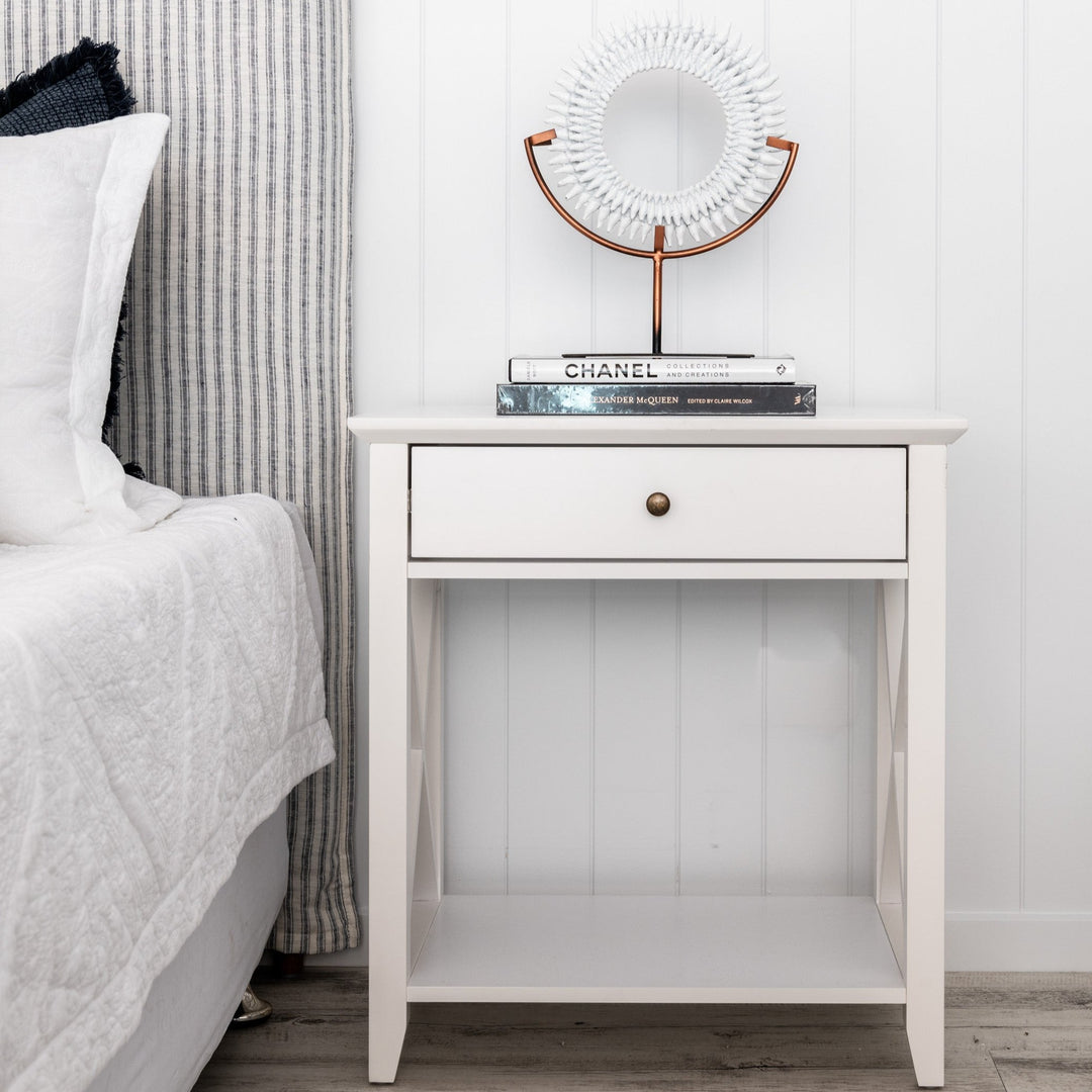 Hamptons affordable flat back side table