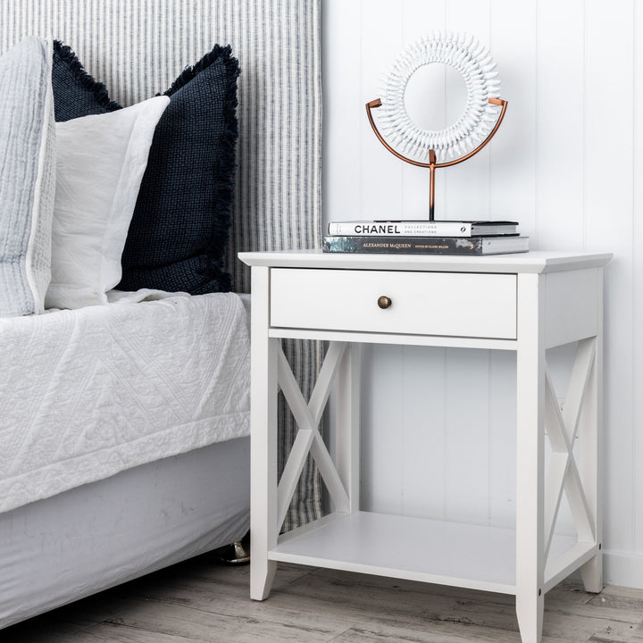 Hamptons affordable flat back side table