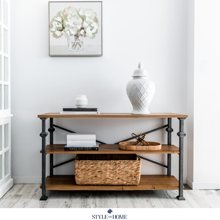 ex floor 'Jackson' Recycled Wood & Iron Console Table