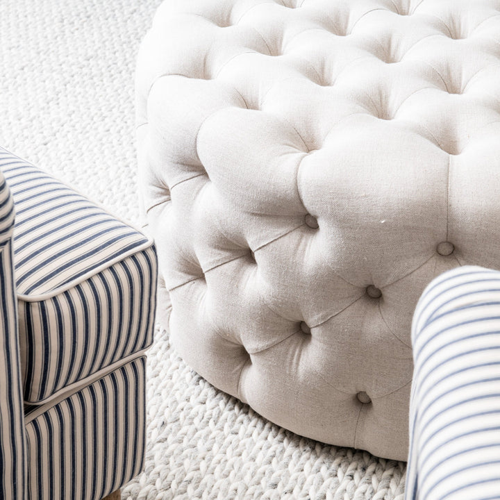 hamptons round ottoman 