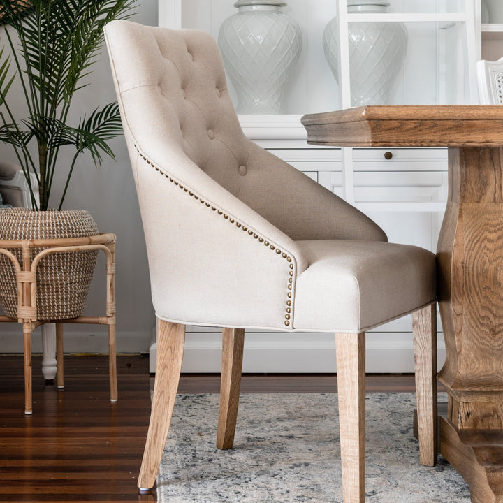 Leopold Upholstered Linen Dining Chair