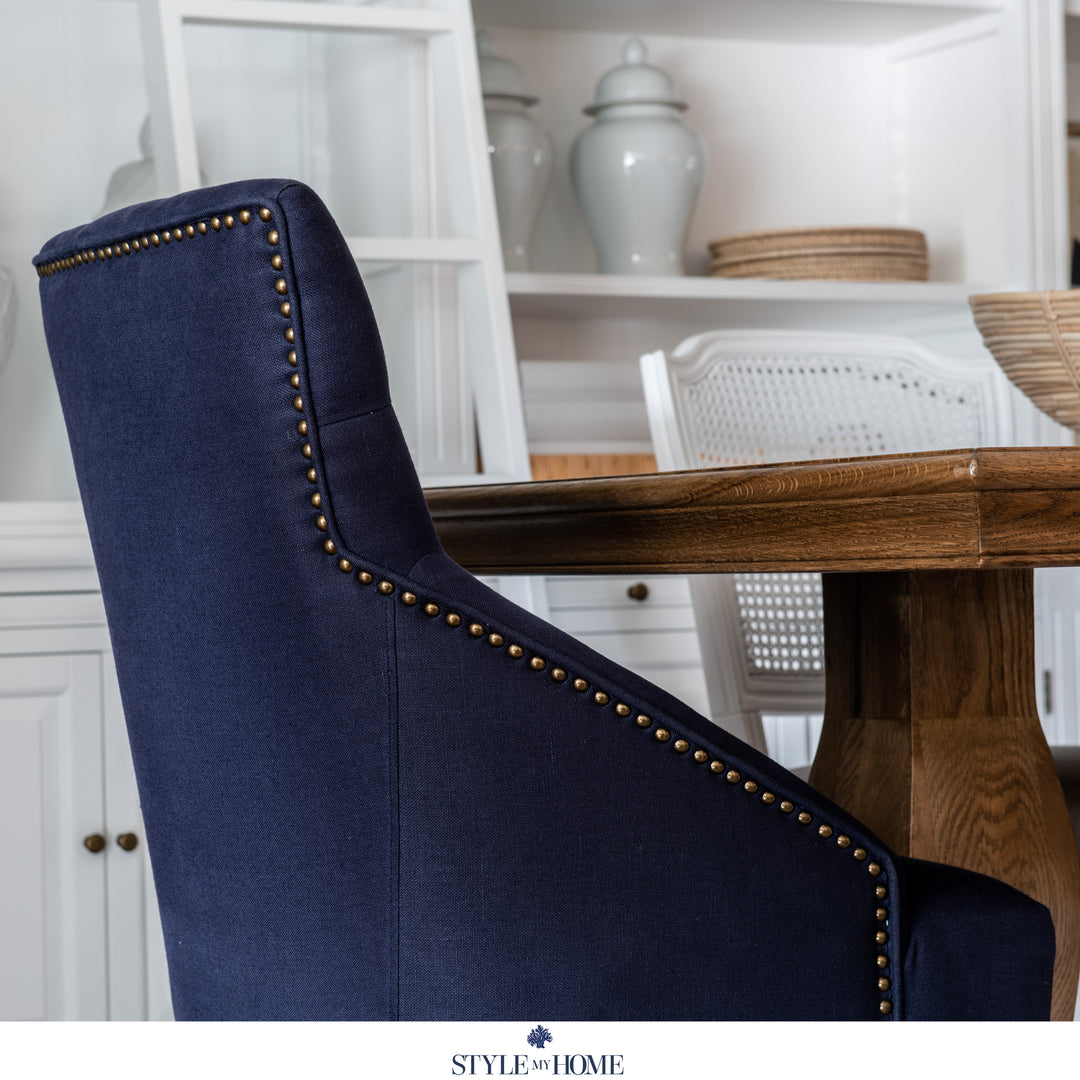 Leopold Upholstered Linen Dining Chair