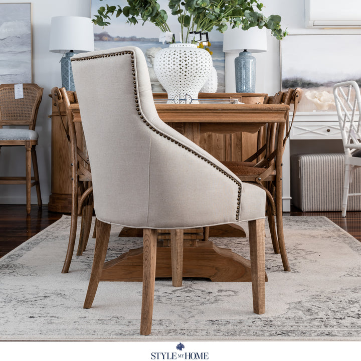 Leopold Upholstered Linen Dining Chair