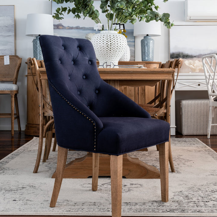 Leopold Upholstered Linen Dining Chair