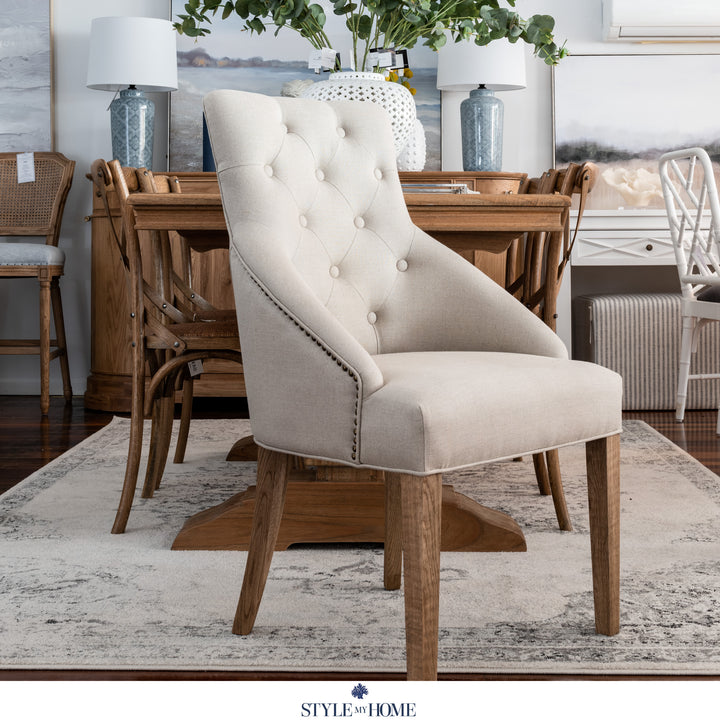 Leopold Upholstered Linen Dining Chair