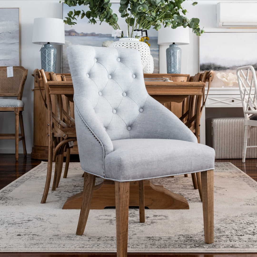 Leopold Upholstered Linen Dining Chair