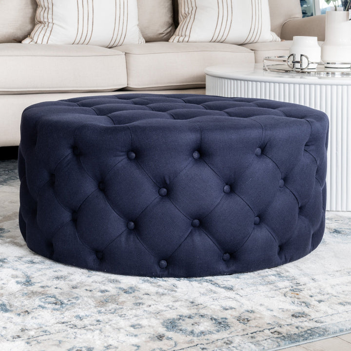 hamptons round ottoman 